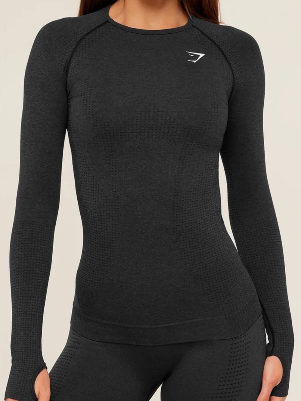Gymshark Seamless Long Sleeve Top - Black